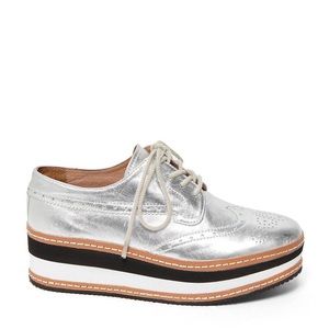 Steve Madden Greco Platform Oxfords (Metallic)